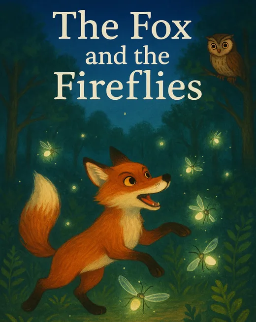 Book cover for The Fox and the Fireflies
